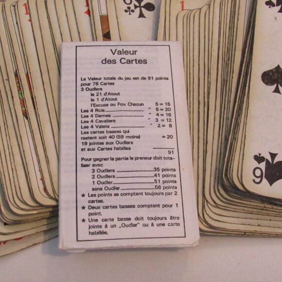 Vtg French Jeu de Tarots Super Luxe 78 Cartes Platnik 1995 with Official Guide - Picture 9 of 10
